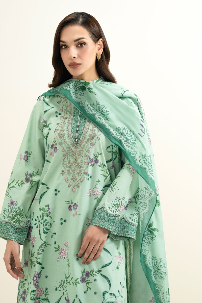 3 Piece - Embroidered Lawn Suit