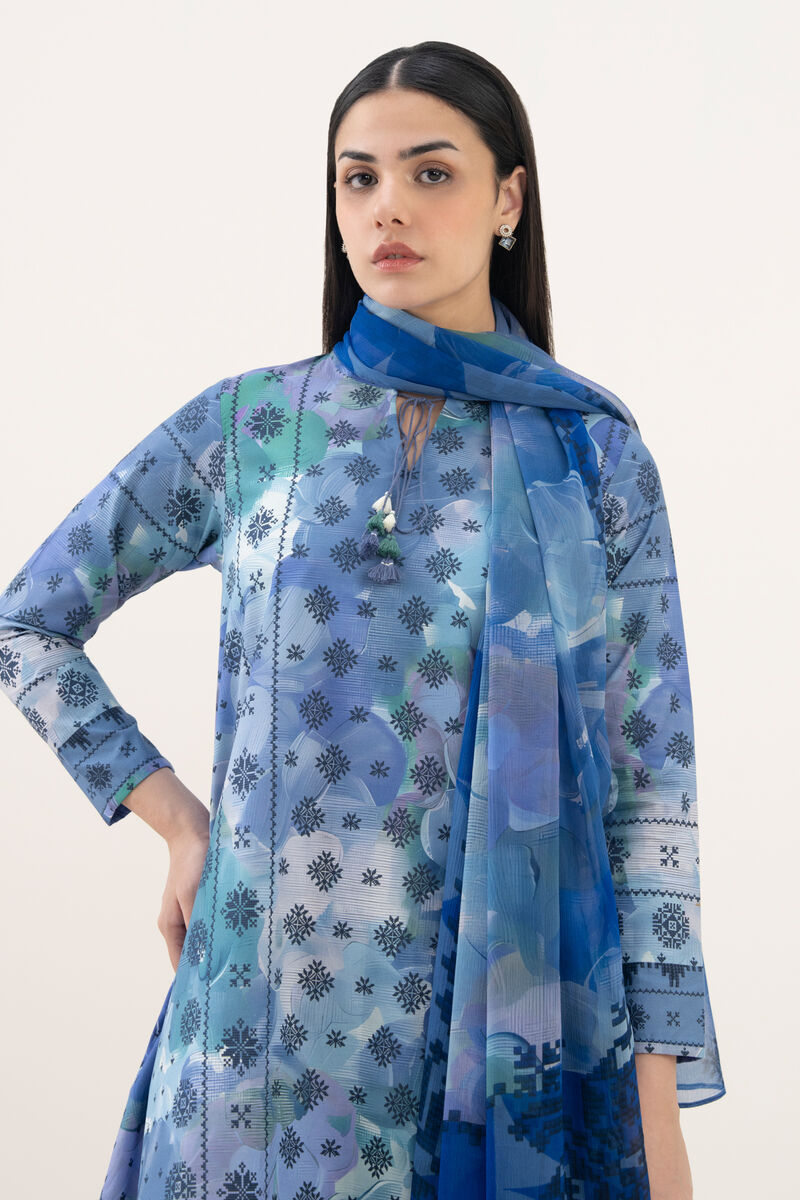 2 Piece - Printed Cotton Suit