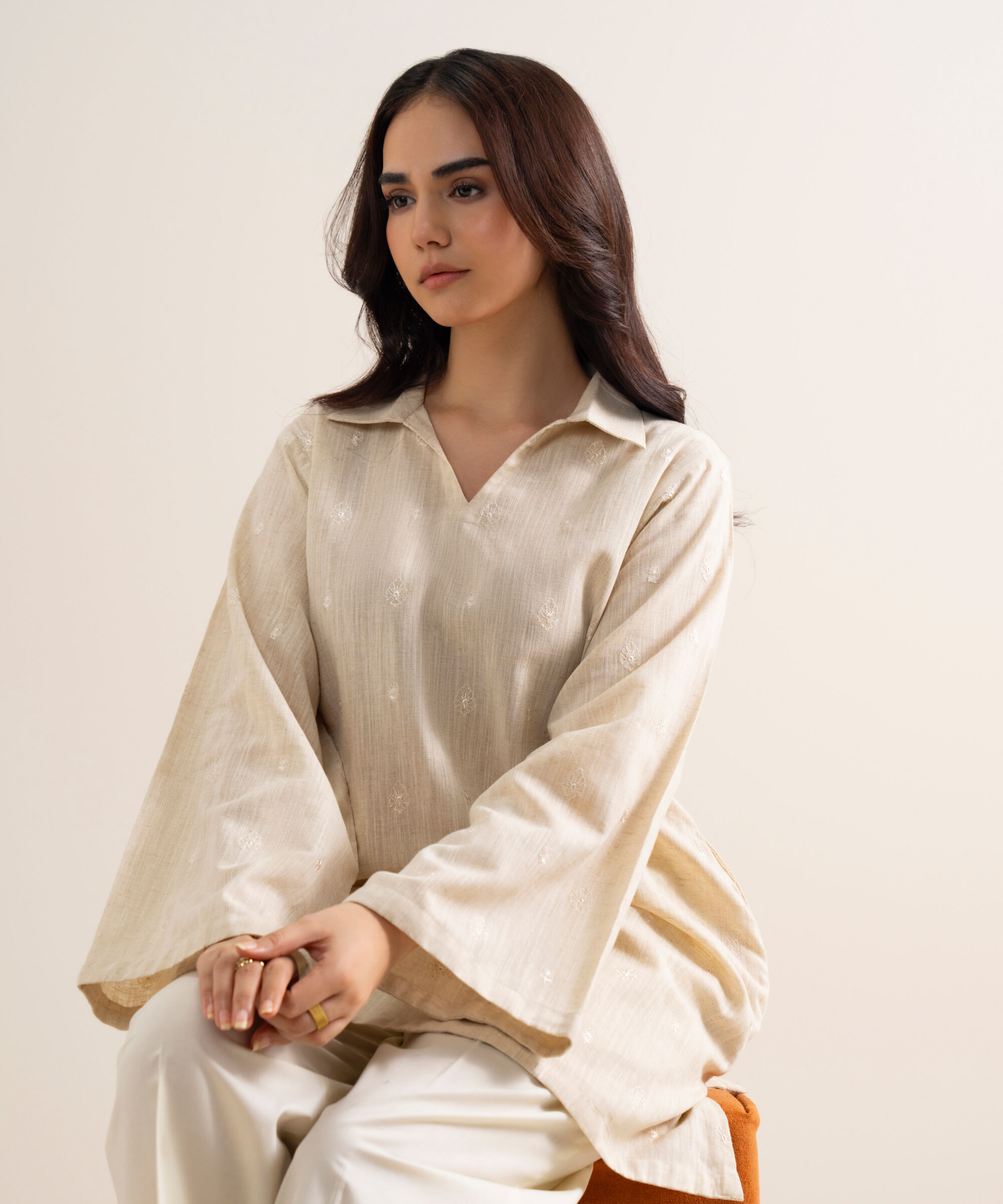 Unstitched Linen Shirt 2PEUSTW24V28