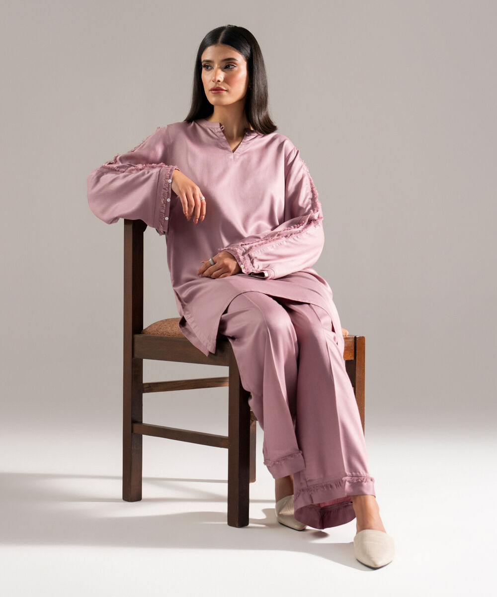 Women's RTW Bedford Solid Lavender 2 Piece Suit