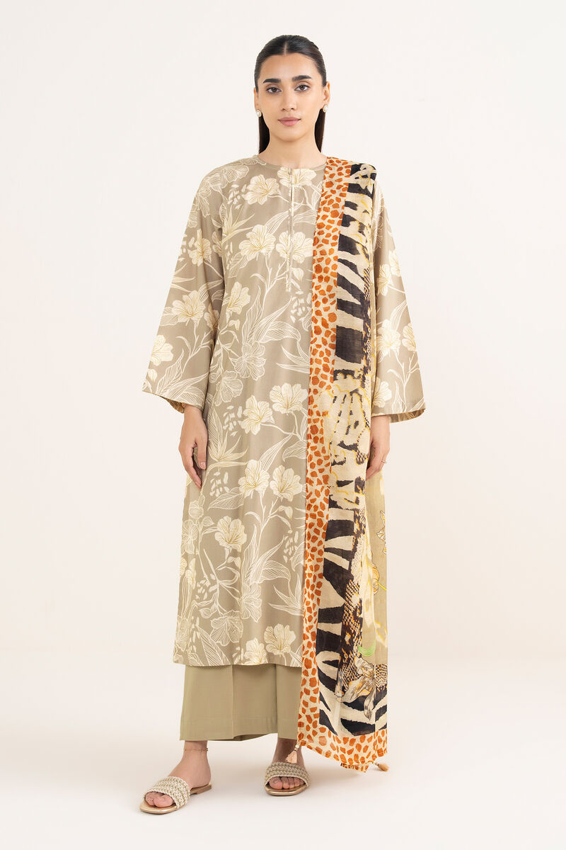 Printed Tussar Silk Dupatta