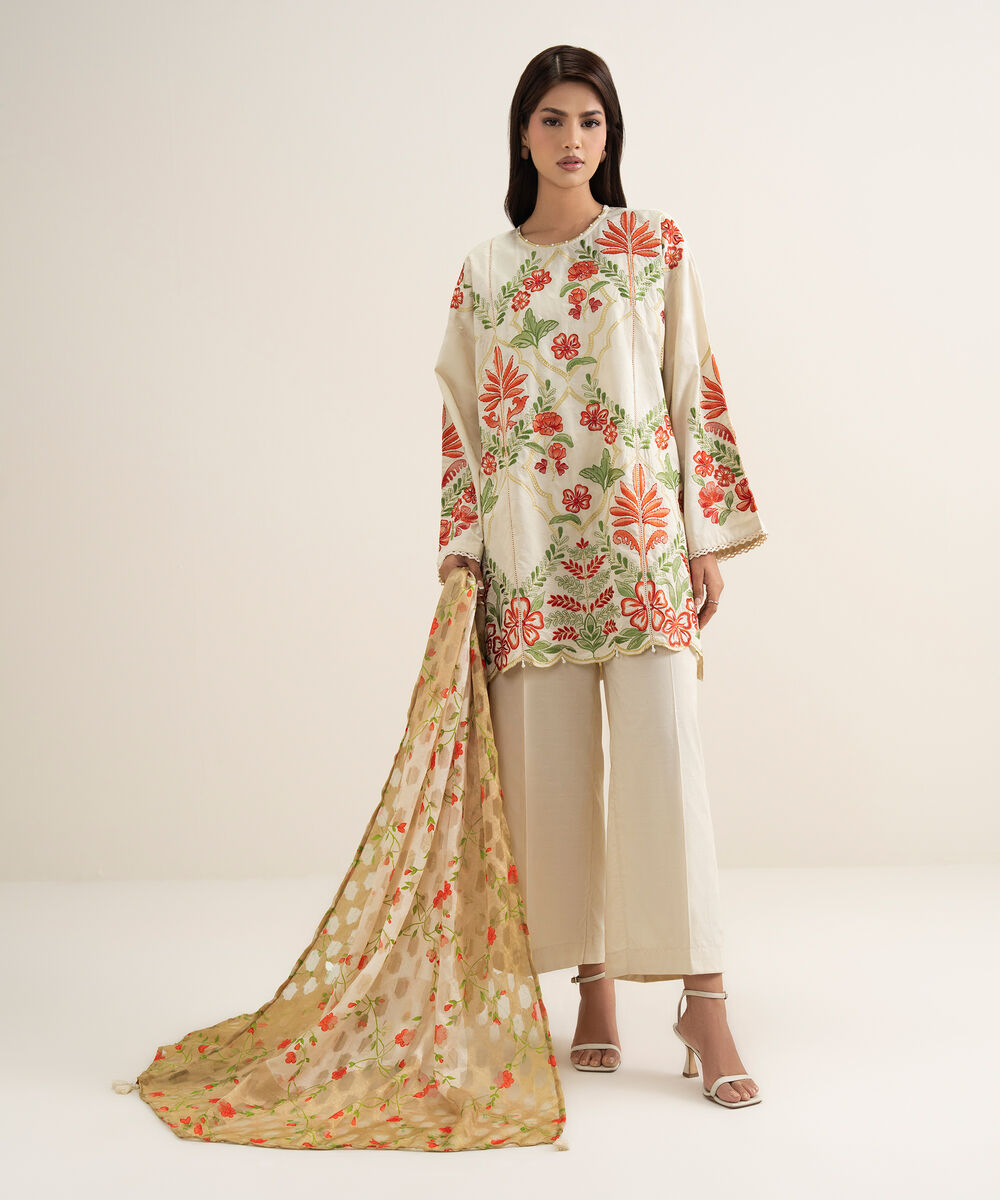 Brochea Jacquard Printed Multi Dupatta