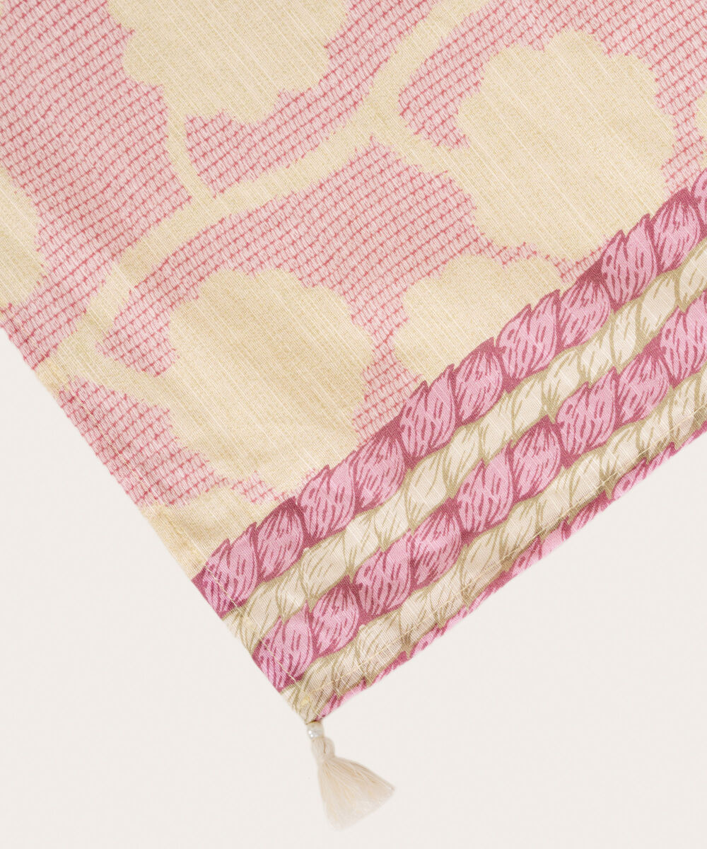 Printed Khaddar Lilac Dupatta