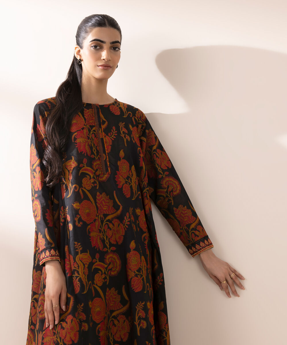 Women's RTW Extra Weft Jacquard Multi Embroidered A-Line Shirt