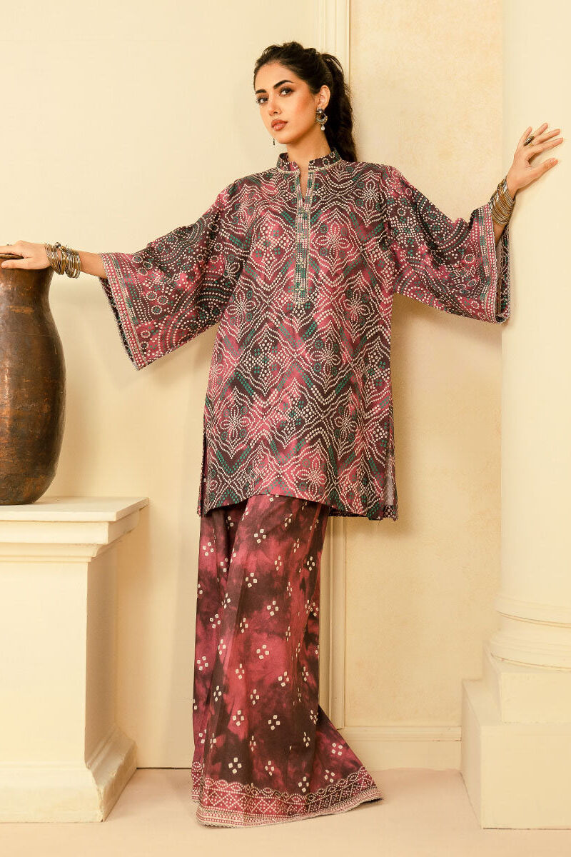 Printed Cambric Flared Pants