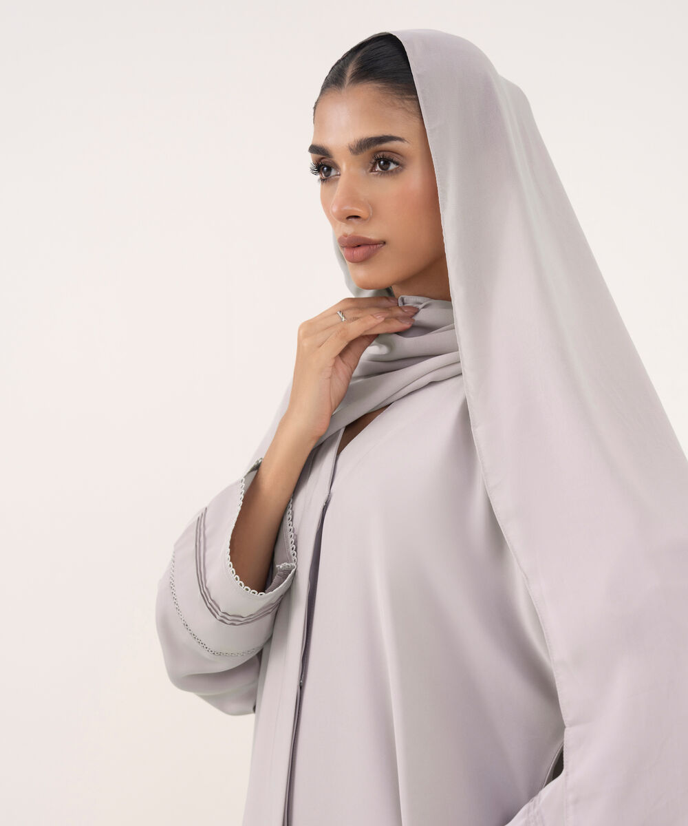 Women's Taupe Polyester Hijab