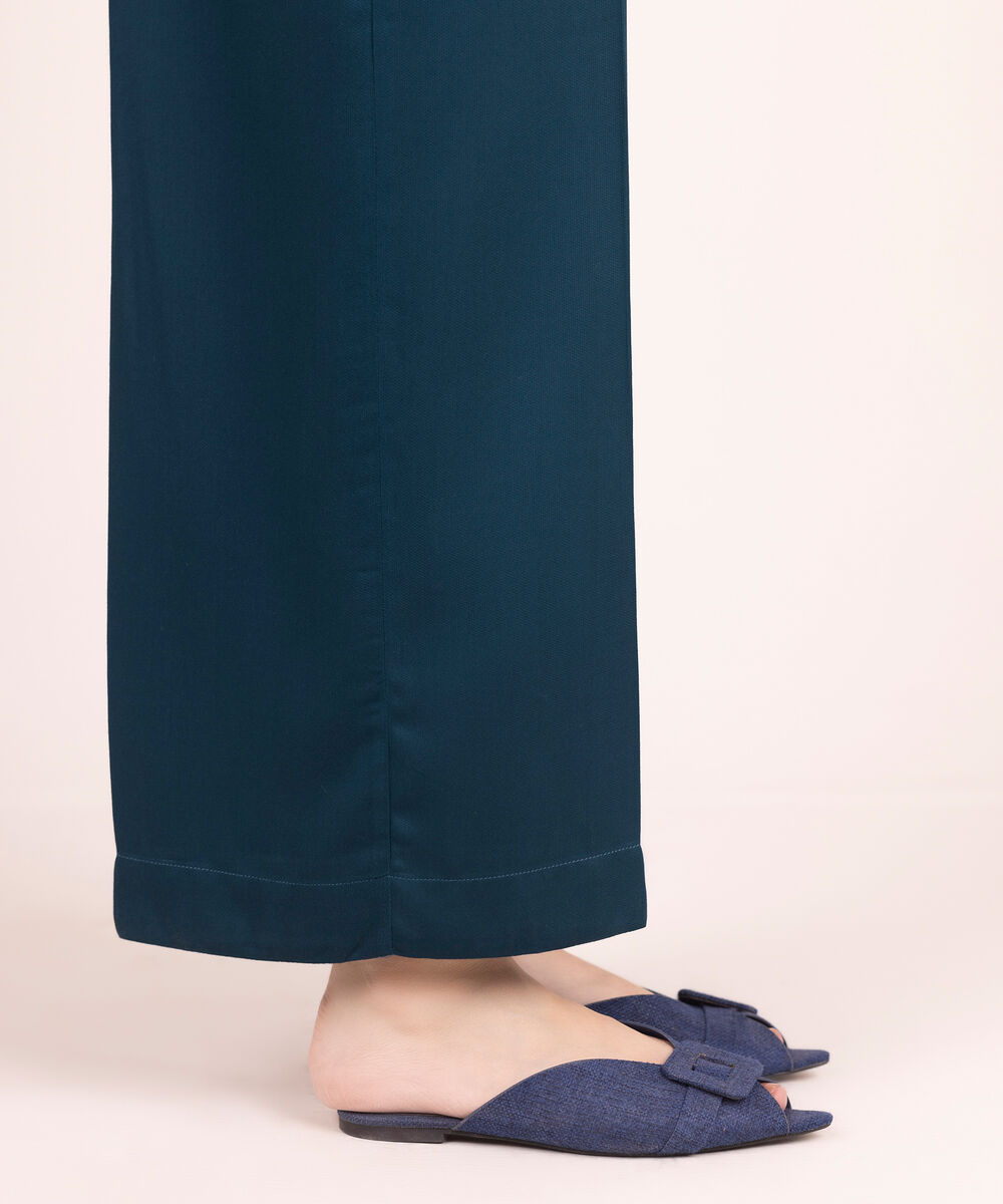 Women's RTW Bedford Solid Teal Culottes