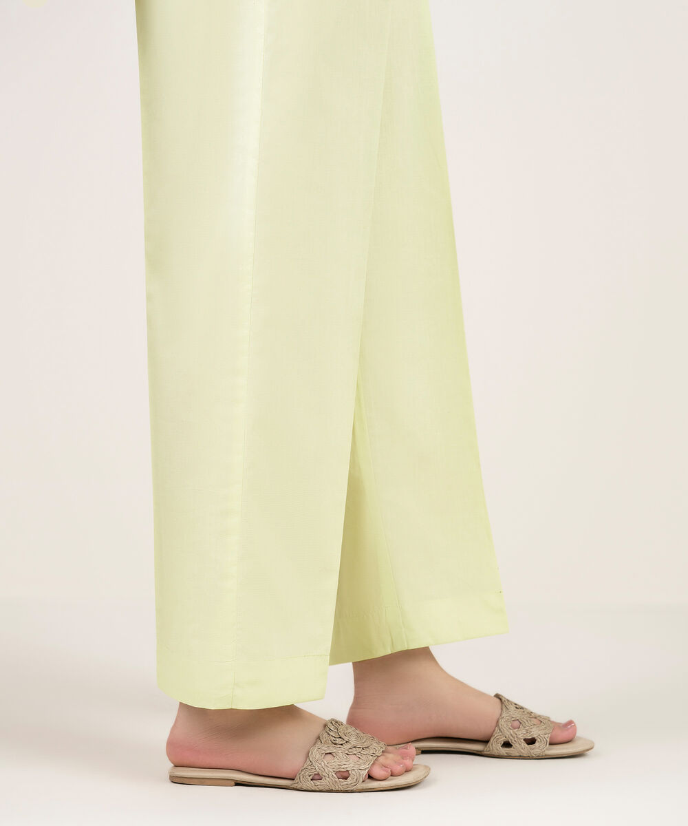 Women's RTW Cambric Solid Mint Green Culottes