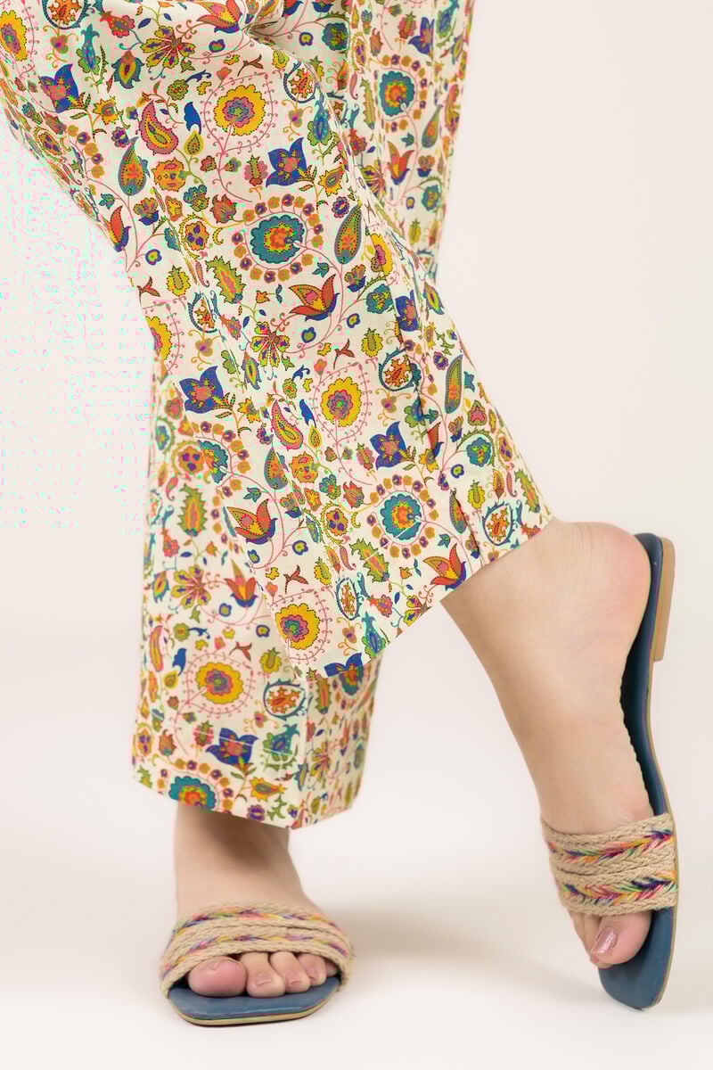 Printed Cambric Straight Pants