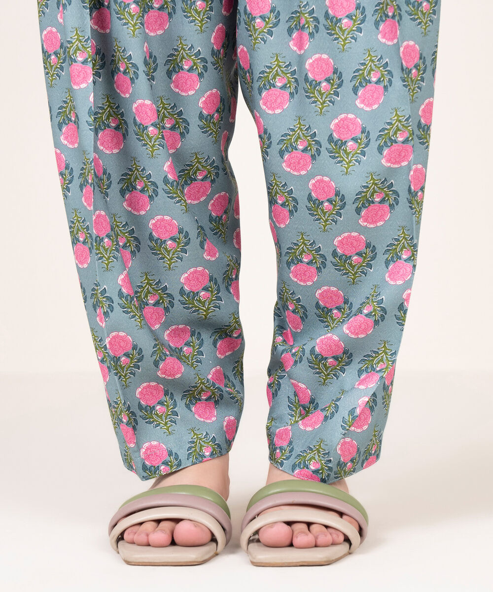 Women's RTW Dobby Printed Grey Shalwar