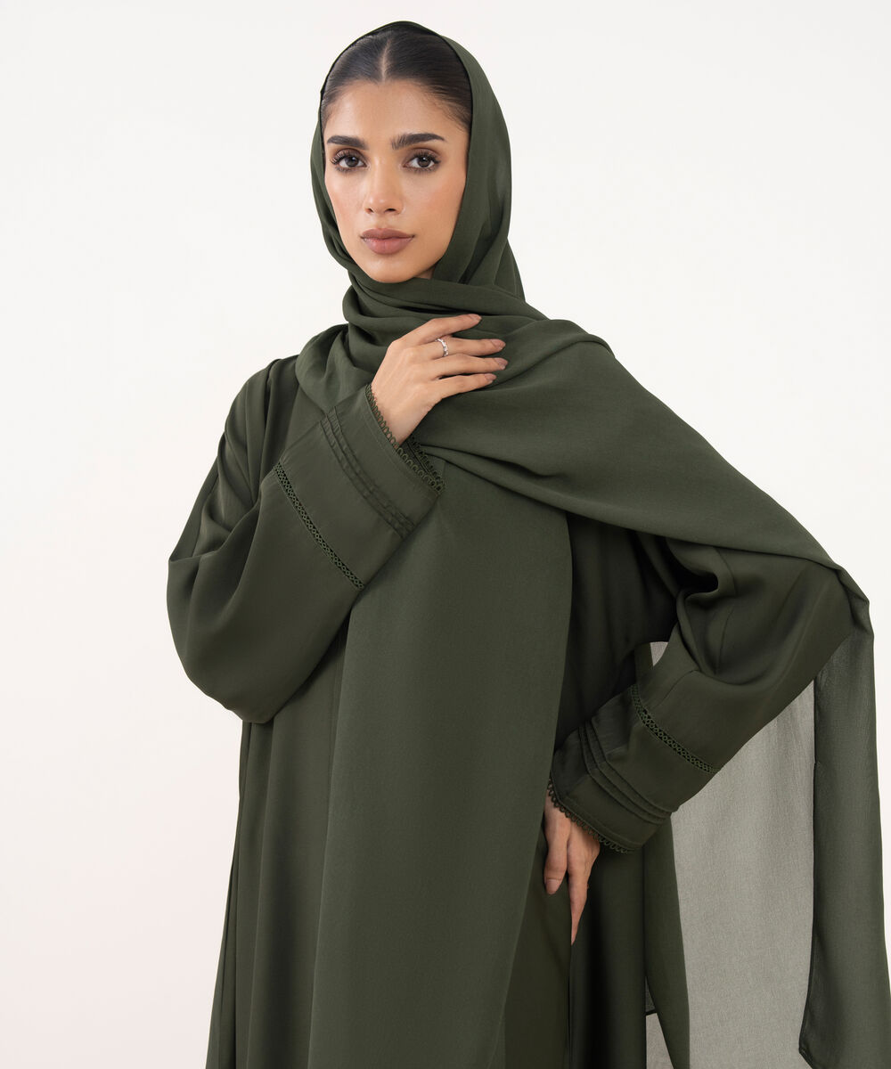 Women's Green Polyester Hijab