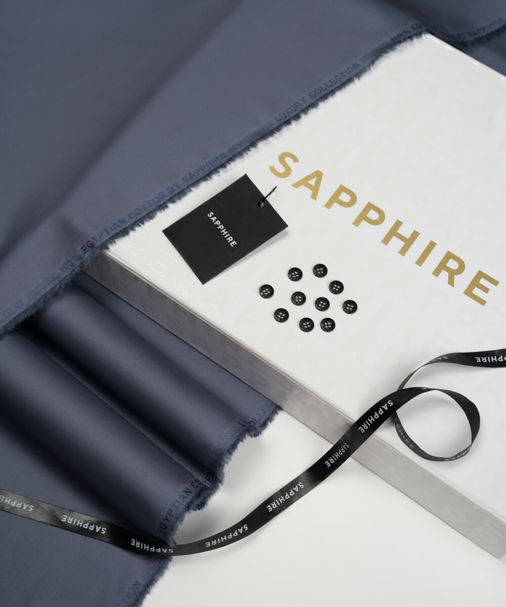 Men's Unstitched Two-Piece Grey Luxury Pima Cotton Suit