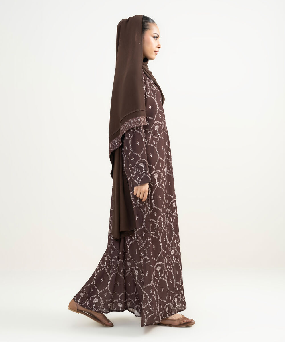Women's Multi Printed Abaya Set