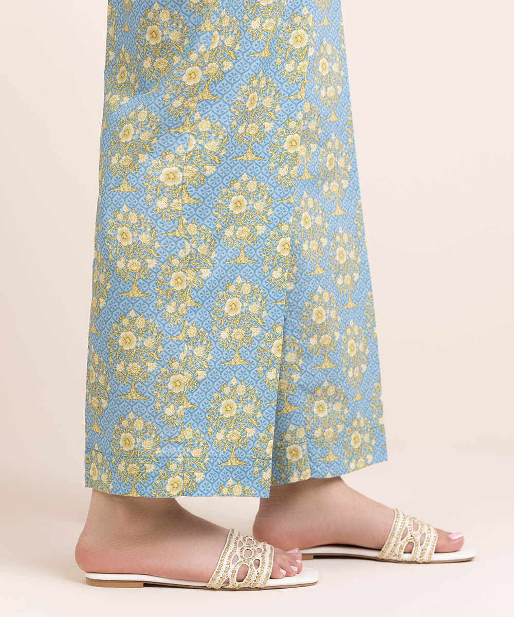 Woman - Multi Printed Cambric Straight Pants
