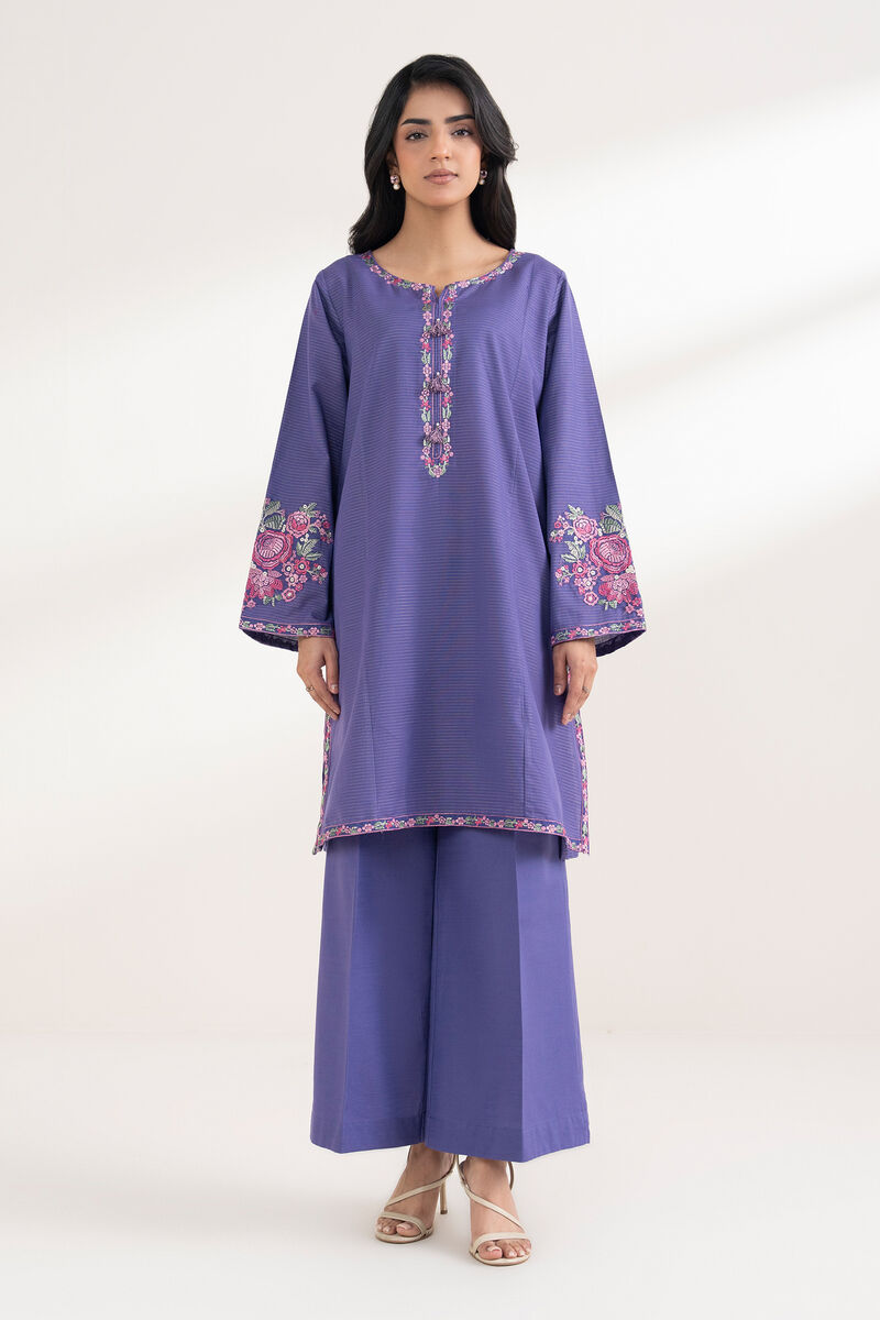 Embroidered Zari Khaddar Shirt