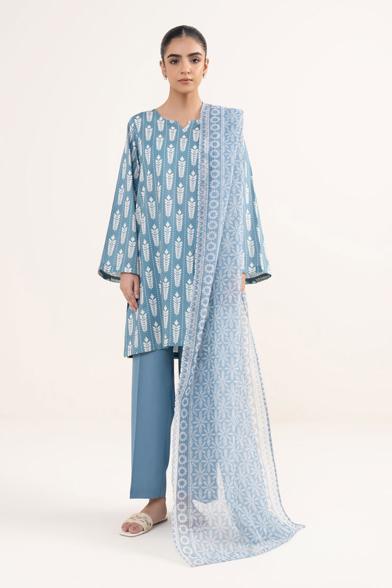Printed Net Dupatta