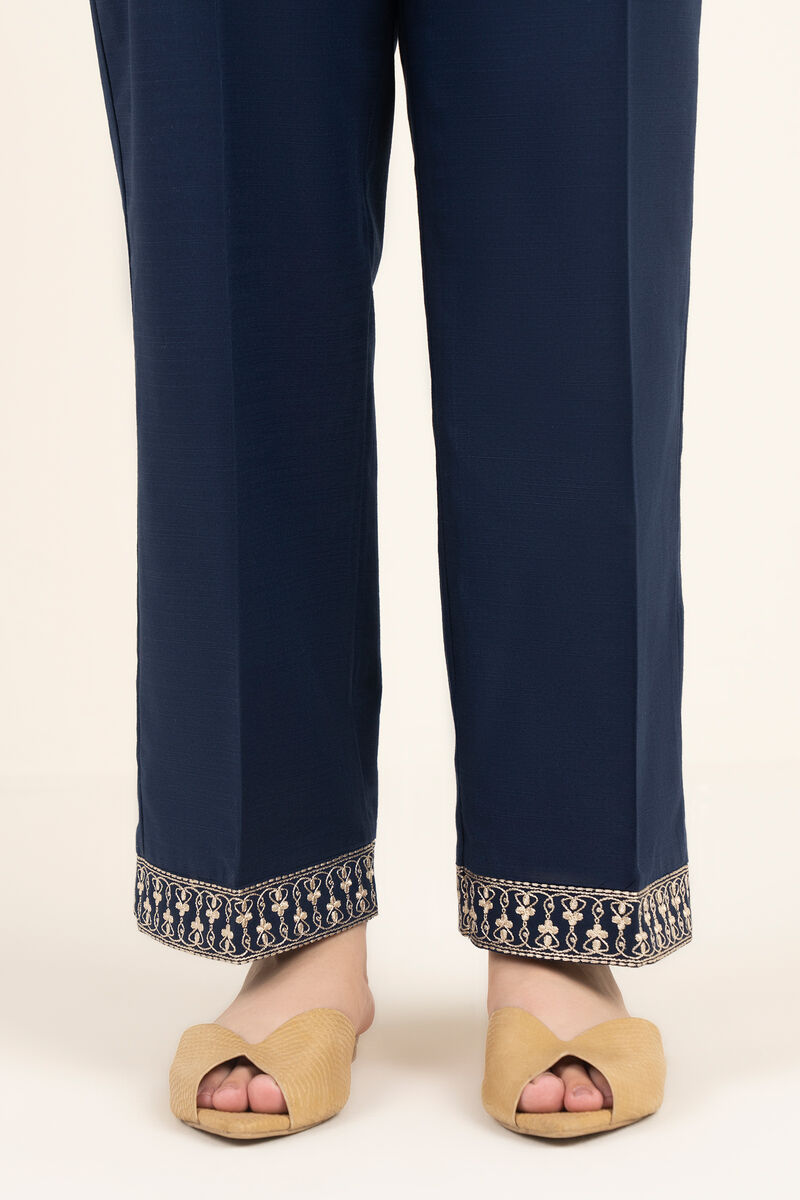 Embroidered Khaddar Straight Pants