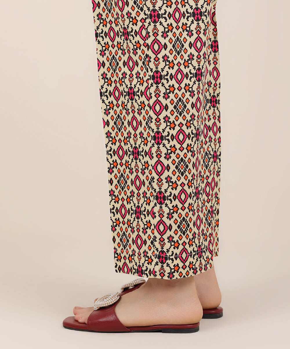 Women's RTW Cotton Viscose Multi Printed Straight Pants