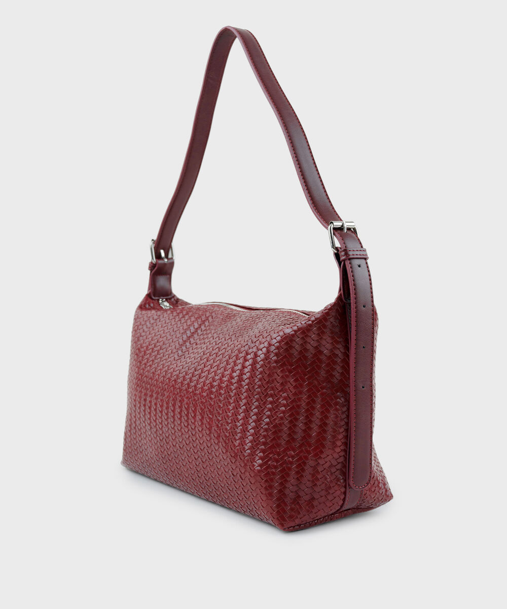 Women's Red Shoulder  Bag With Adjustable Straps