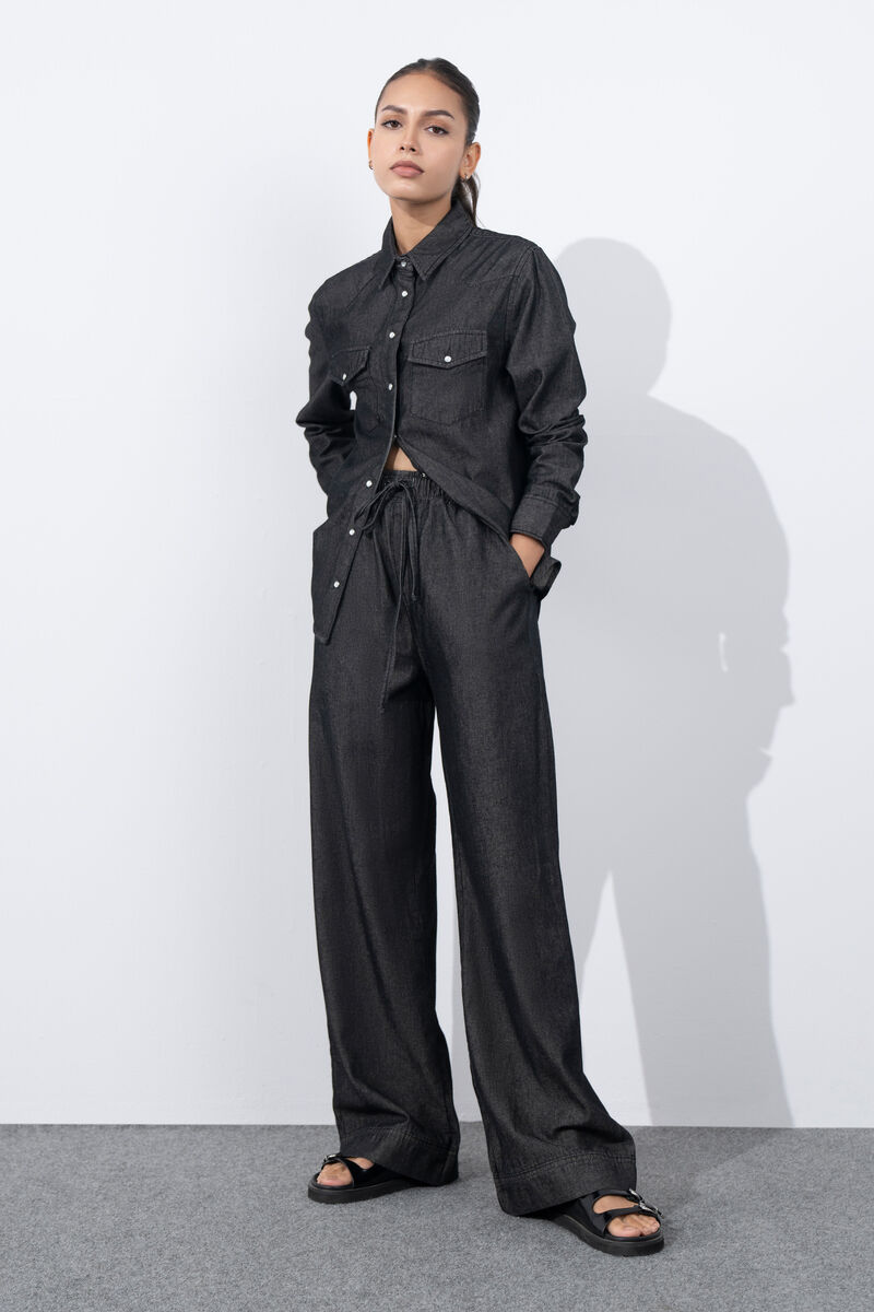 Denim Pull-On Trousers