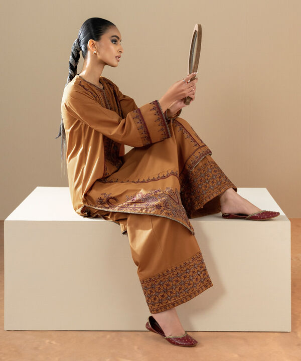 Embroidered Cambric Culottes null