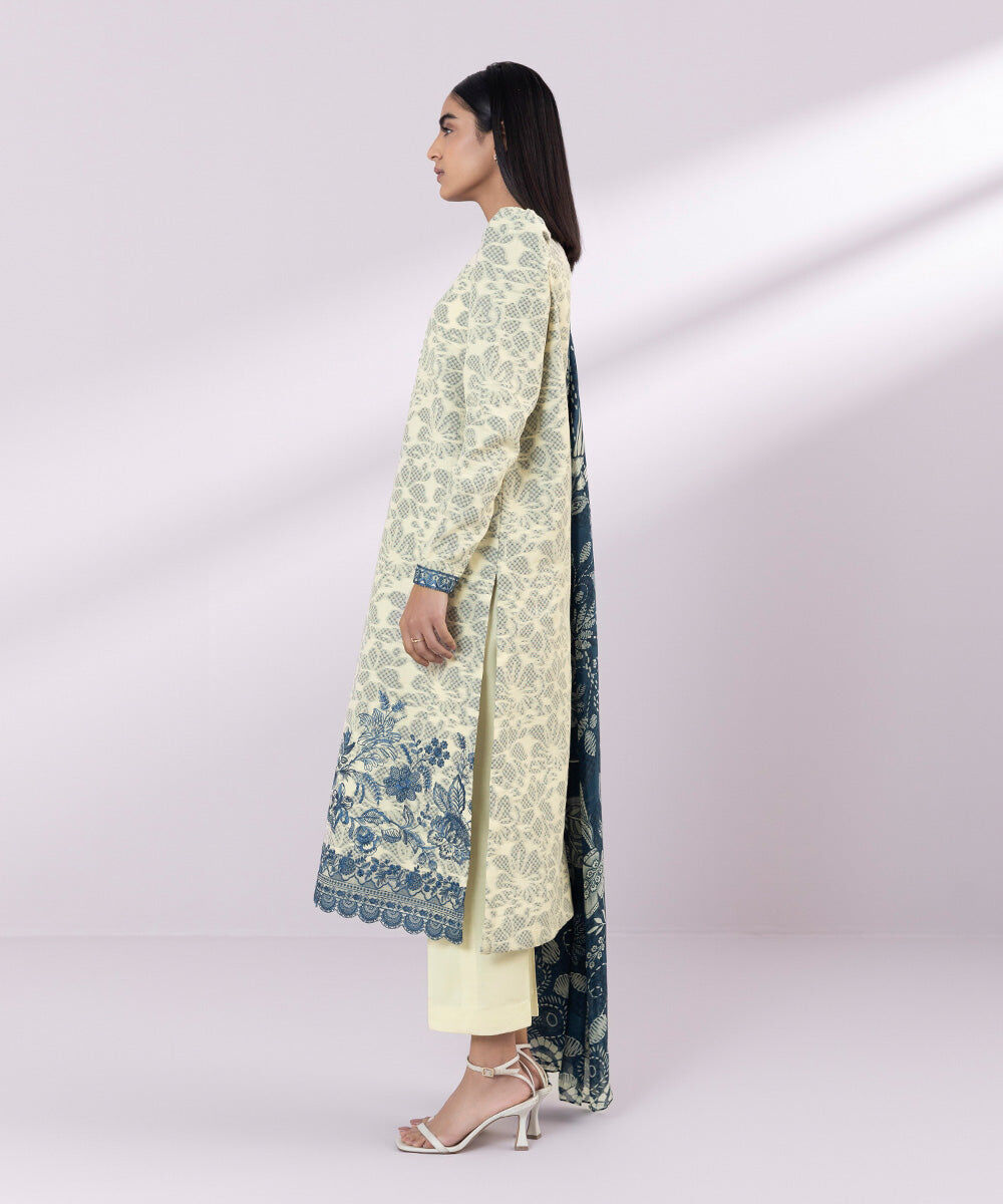 Embroidered Cambric Cigarette Pants