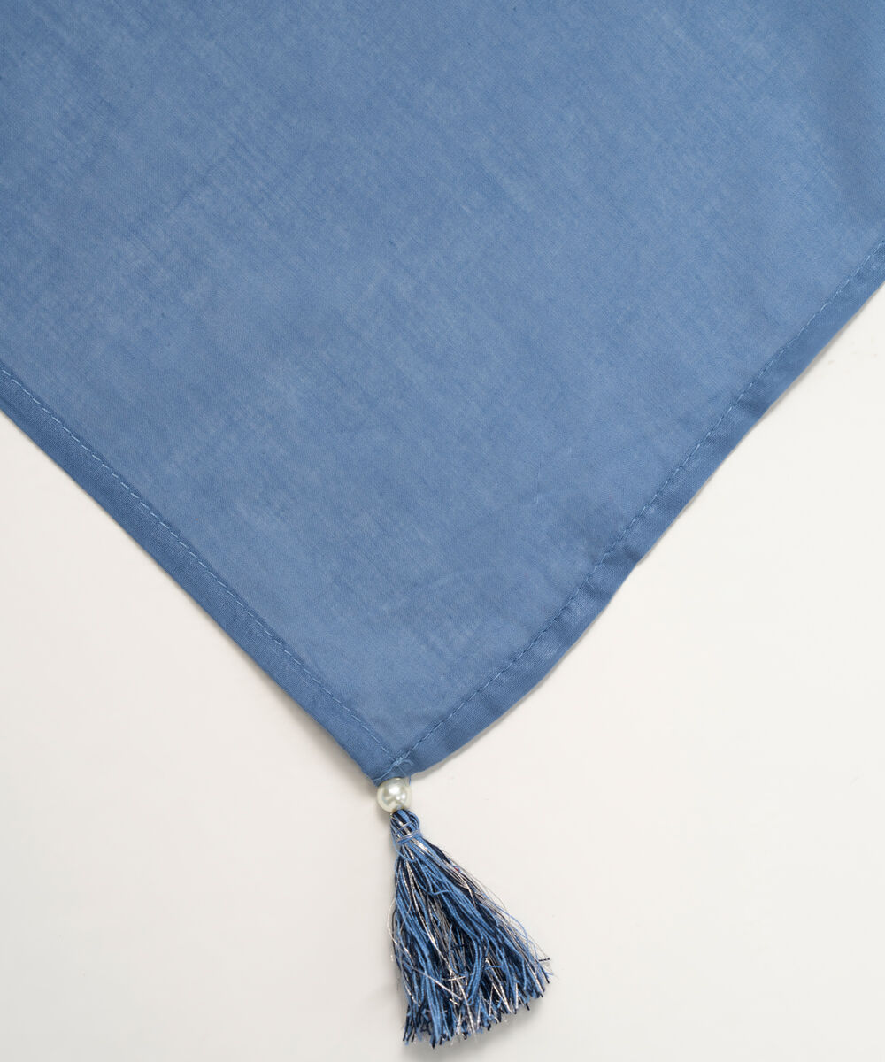 Lawn Solid Blue Dupatta