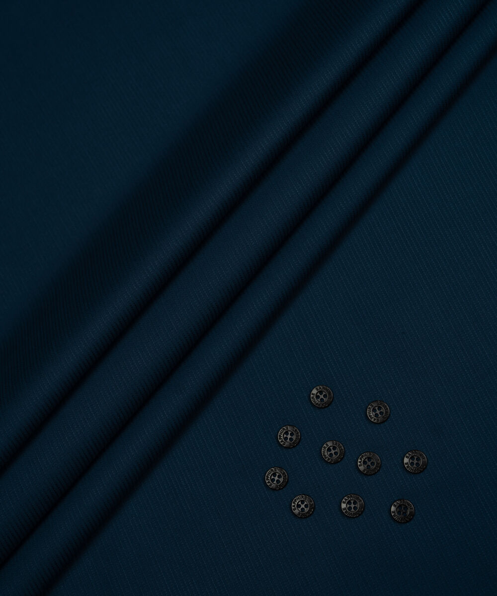 Men's Unstitched Two-Piece Teal  Premium Wash & Wear Dobby Suit