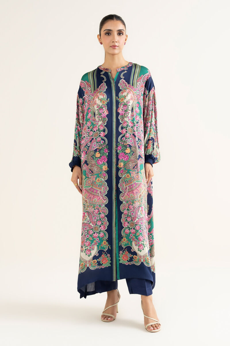 2 Piece - Printed Silk Suit