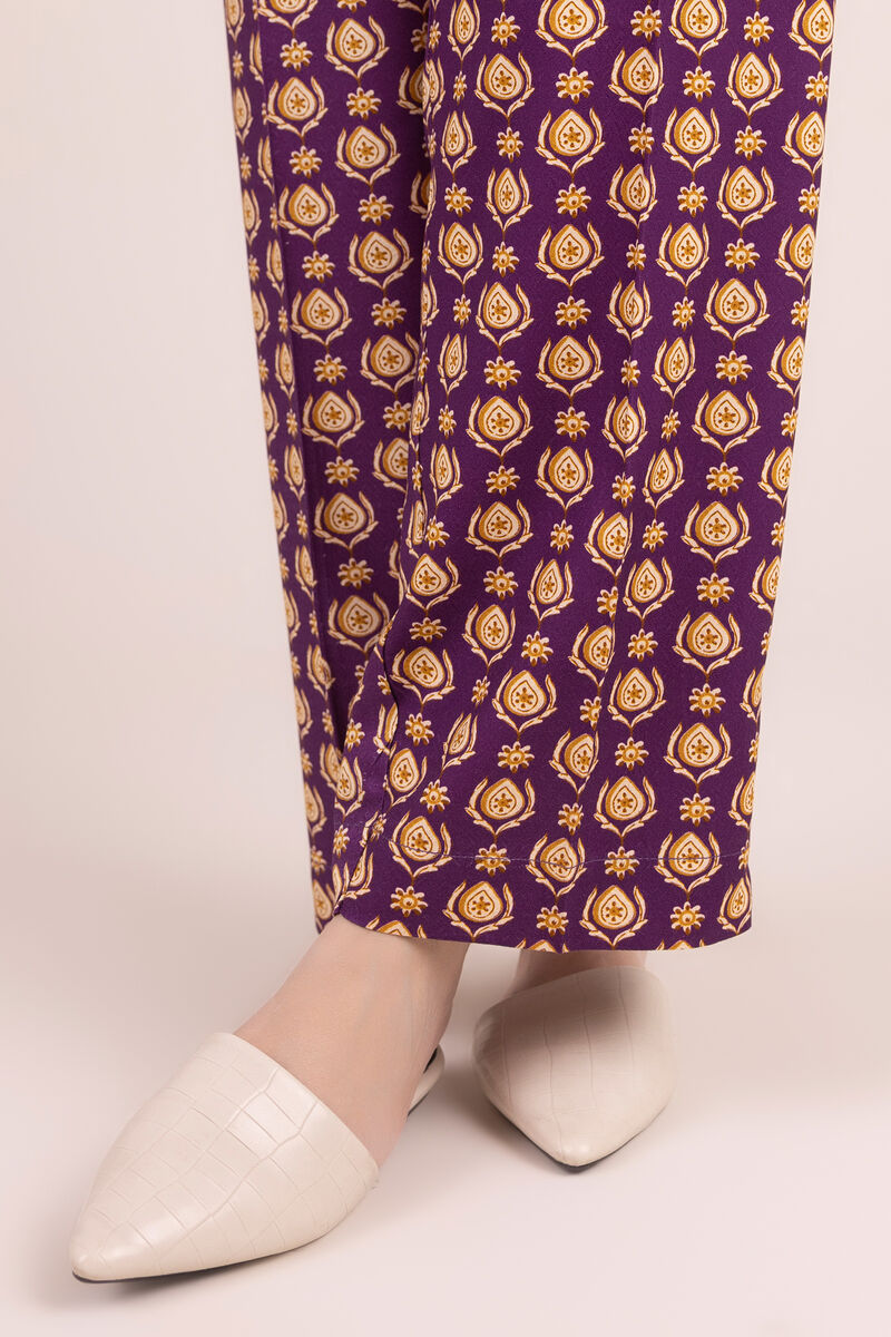 Printed Dobby Straight Pants