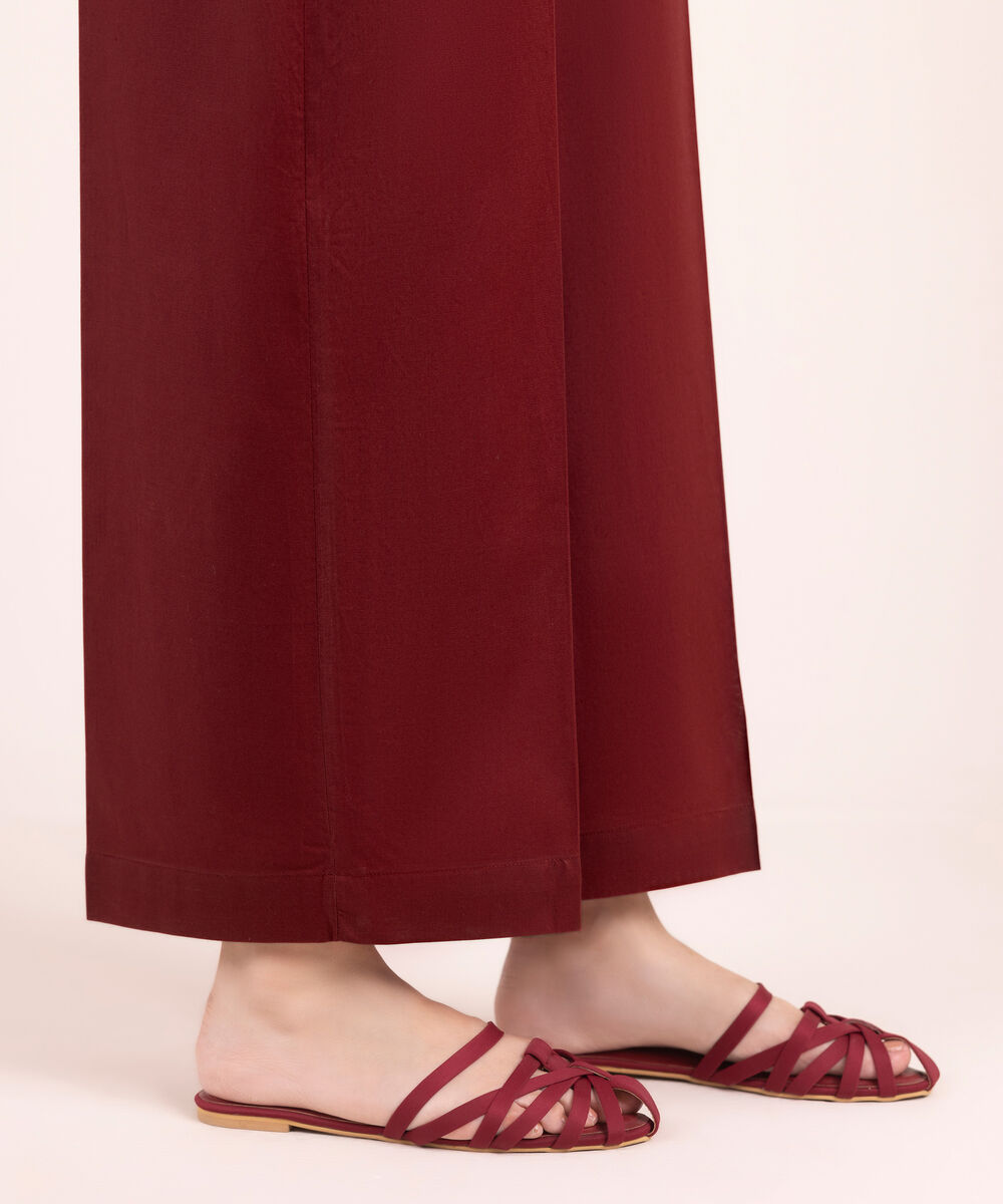 Women's RTW Bedford Solid Maroon Culottes