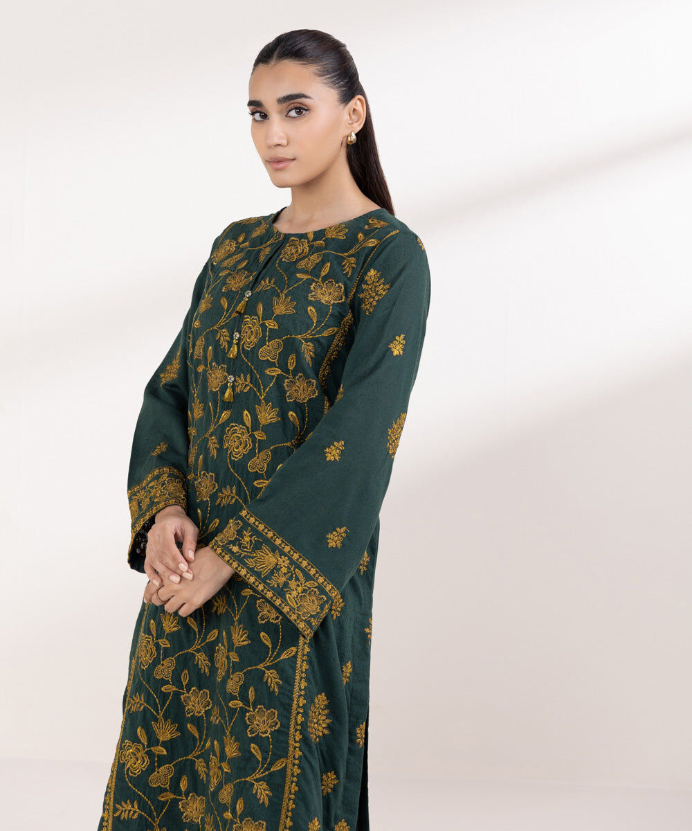 Embroidered Karandi Shirt