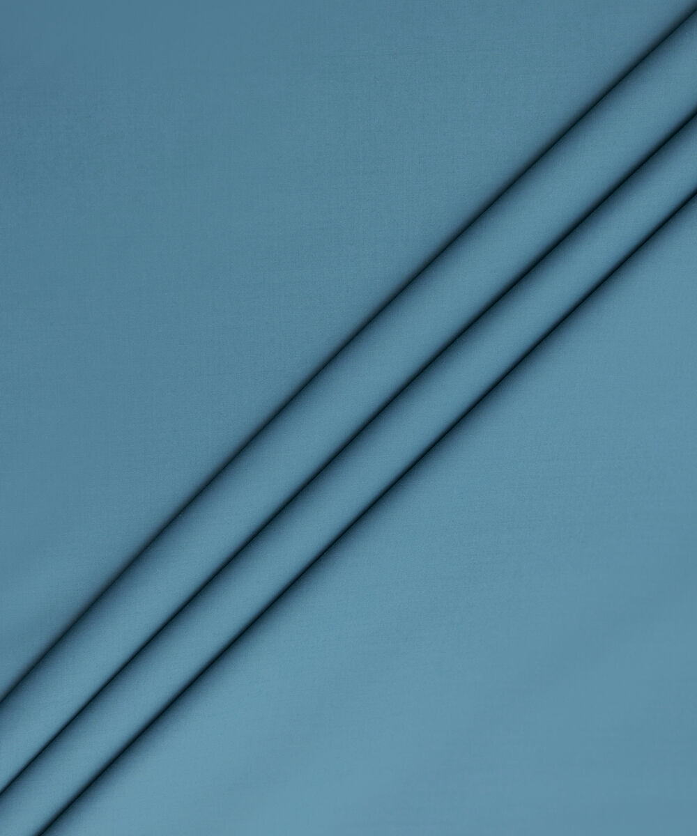 Men's Unstitched Two-Piece Premium Giza Cotton Teal Suit.