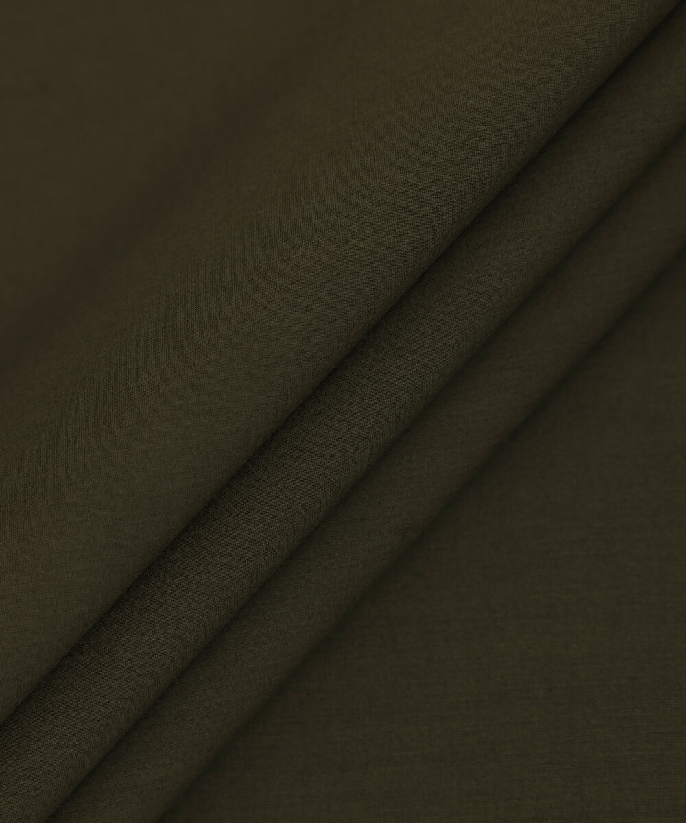 Men's Unstitched 2-Piece Premium Slub Cotton Olive Brown Suit