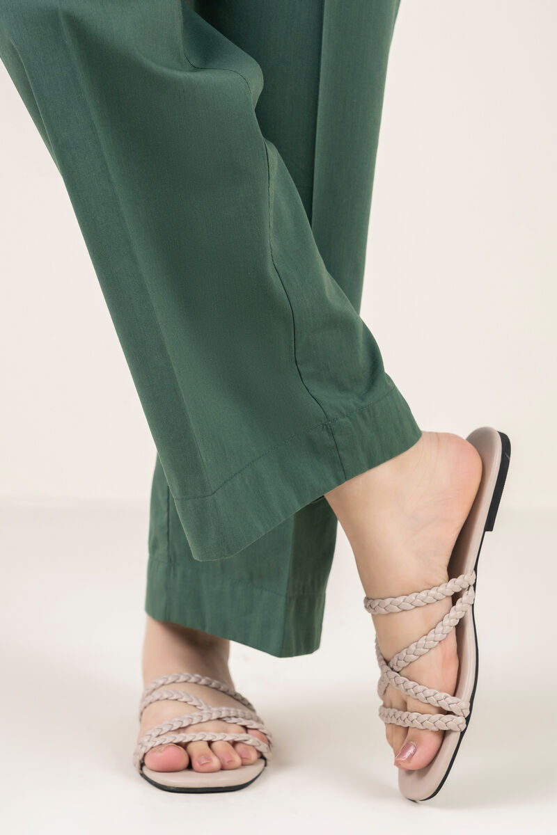 Cotton Viscose Straight Pants