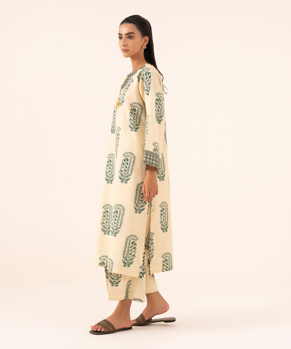 Women's RTW Cambric White Embroidered A-Line Shirt