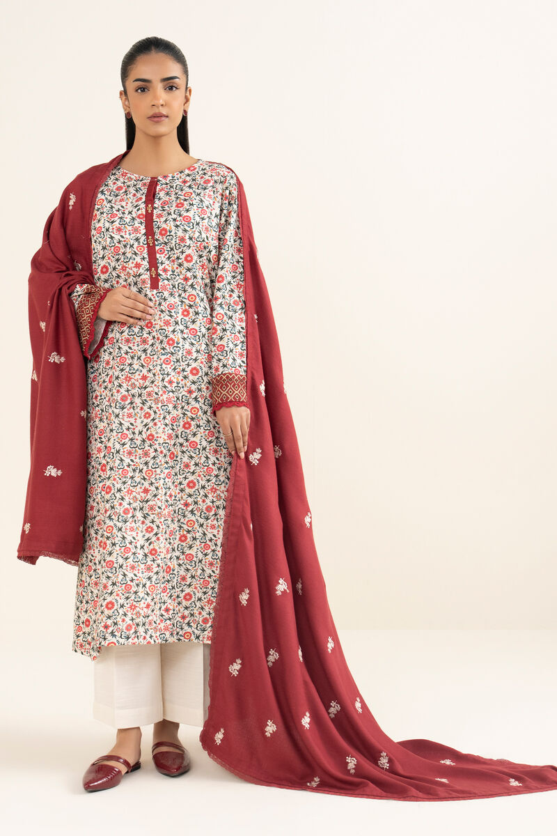 Embroidered Dobby Shawl