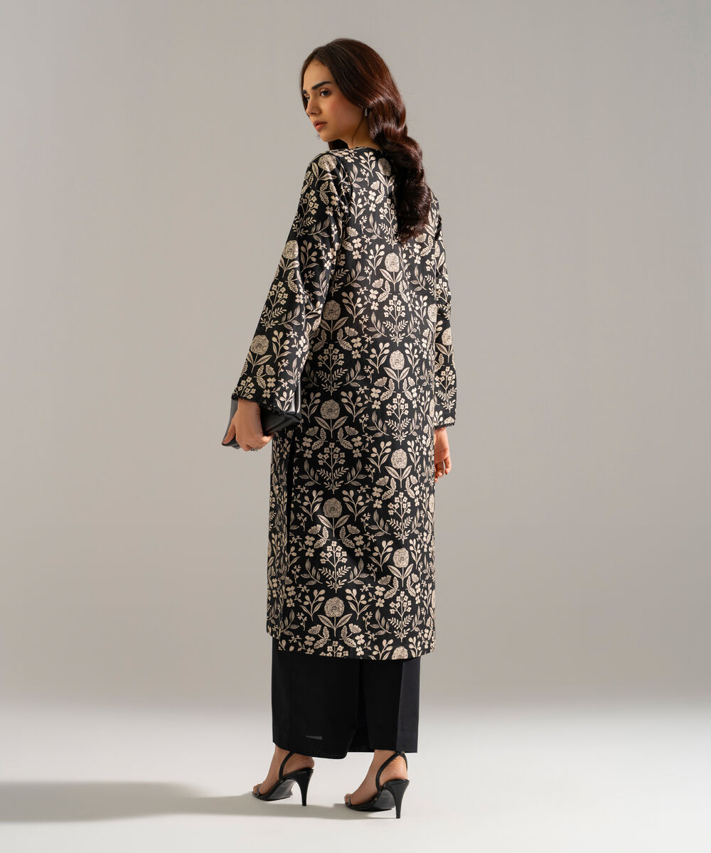 Women's RTW Lawn Embroidered Black 2 Piece Suit