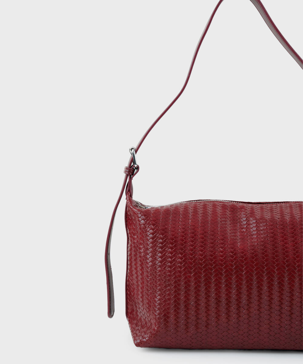 Women's Red Shoulder  Bag With Adjustable Straps