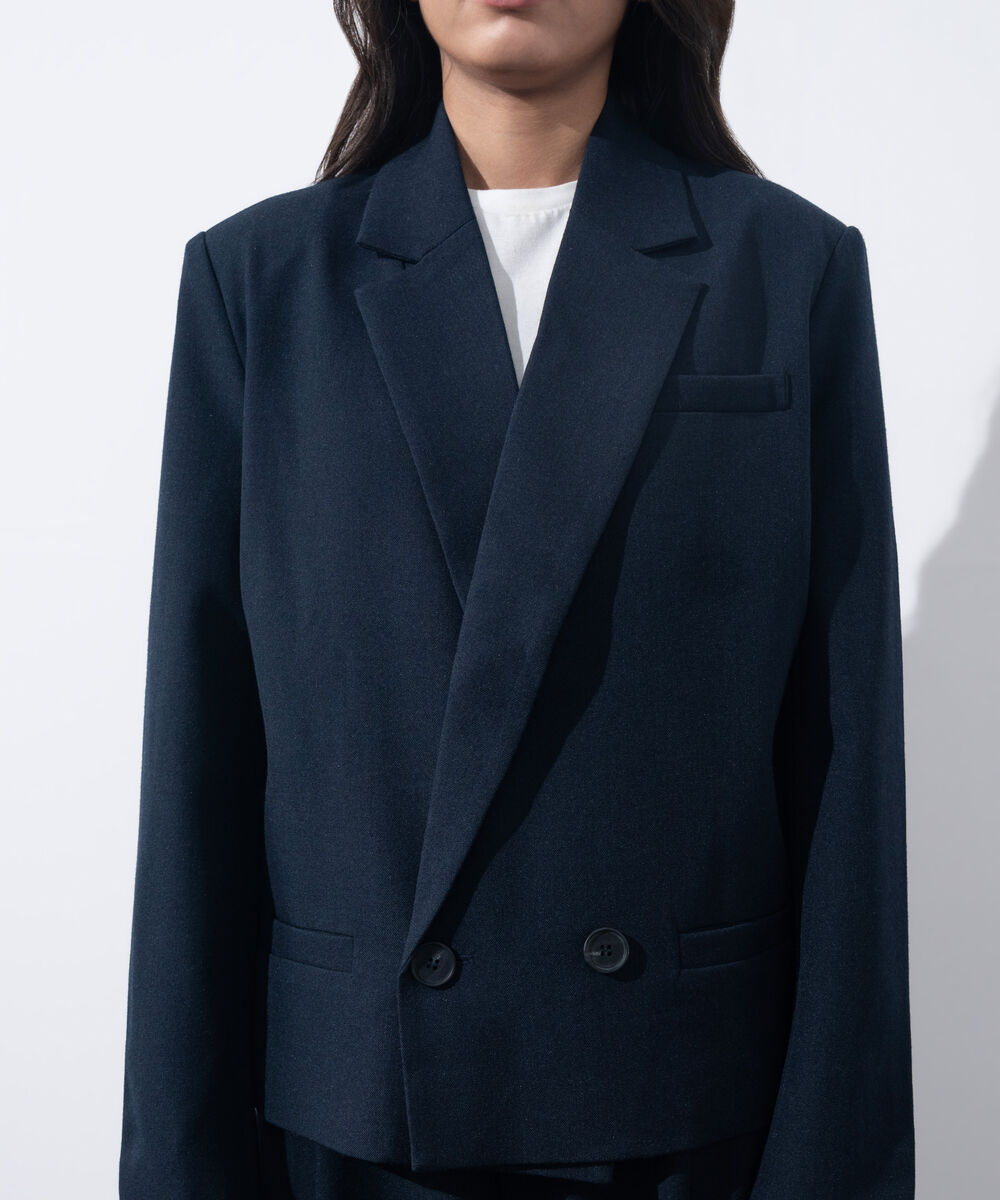 Women's Western Wear Navy Short Body Tailored Blazer