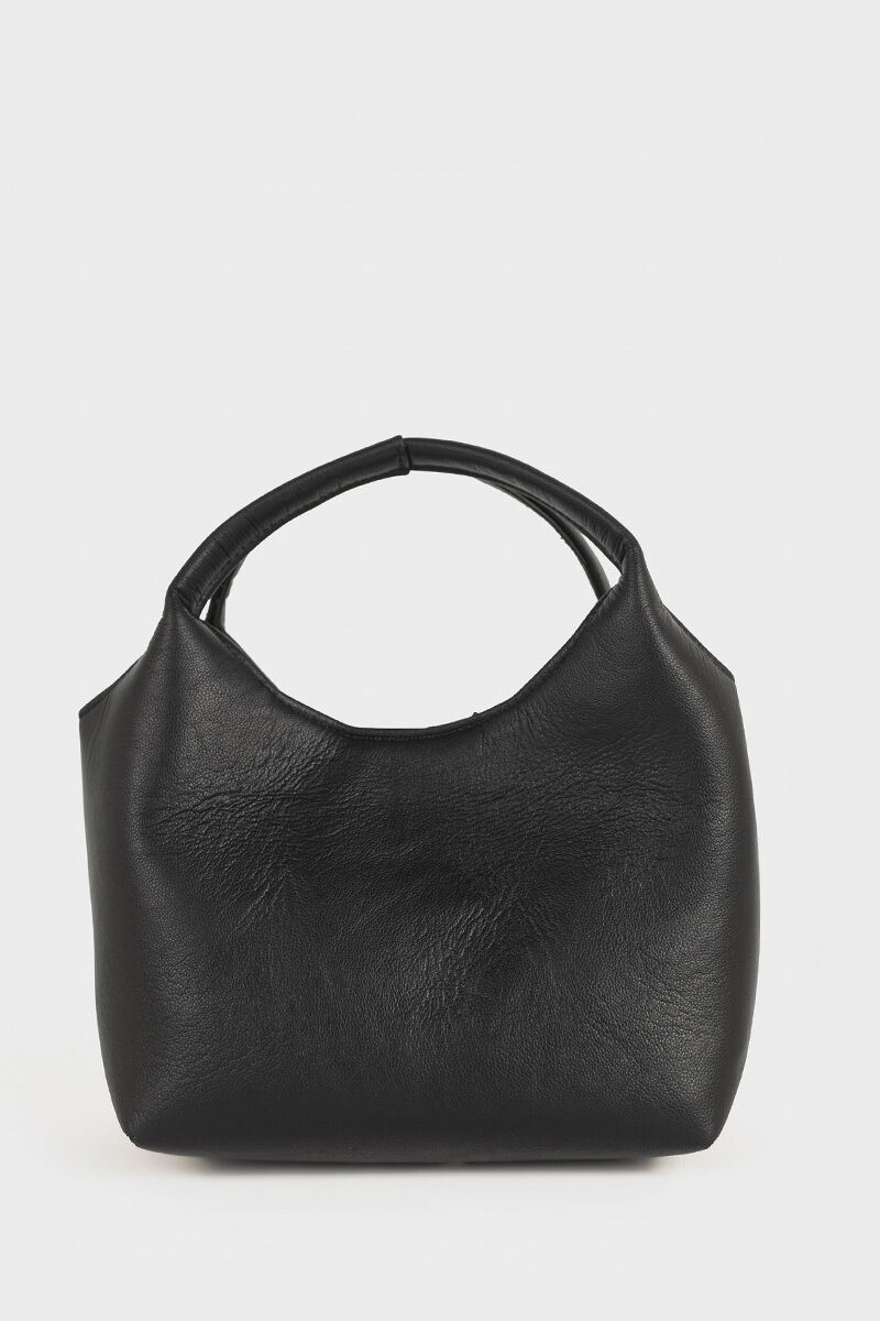 Black Top Handle Bag