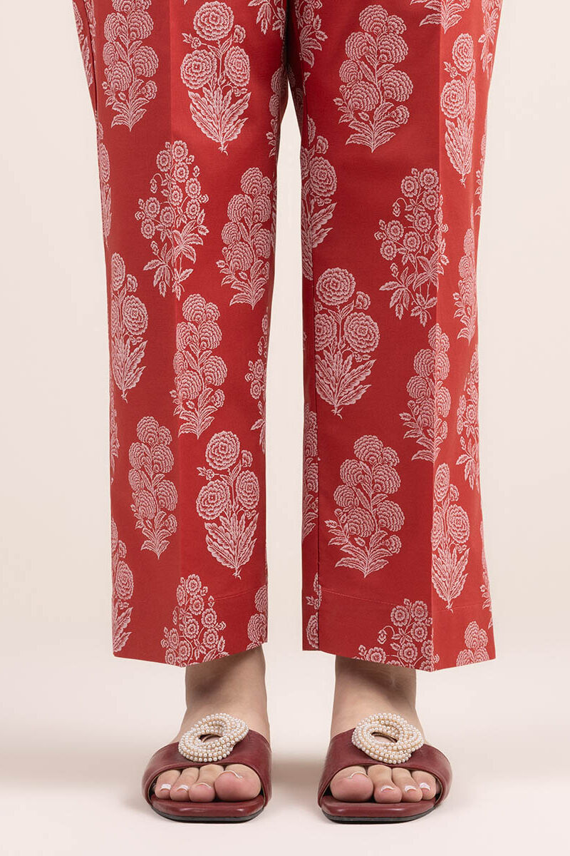 Printed Cambric Straight Pants