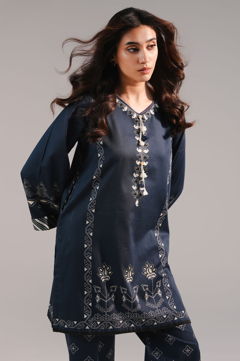 Printed Cotton Satin Shirt