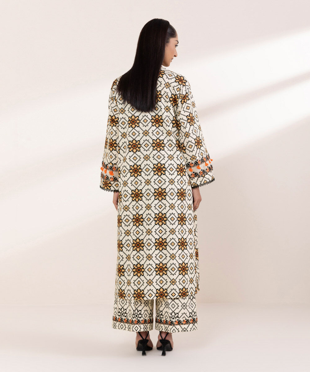 Women's RTW Cotton Viscose Multi Embroidered Boxy Shirt