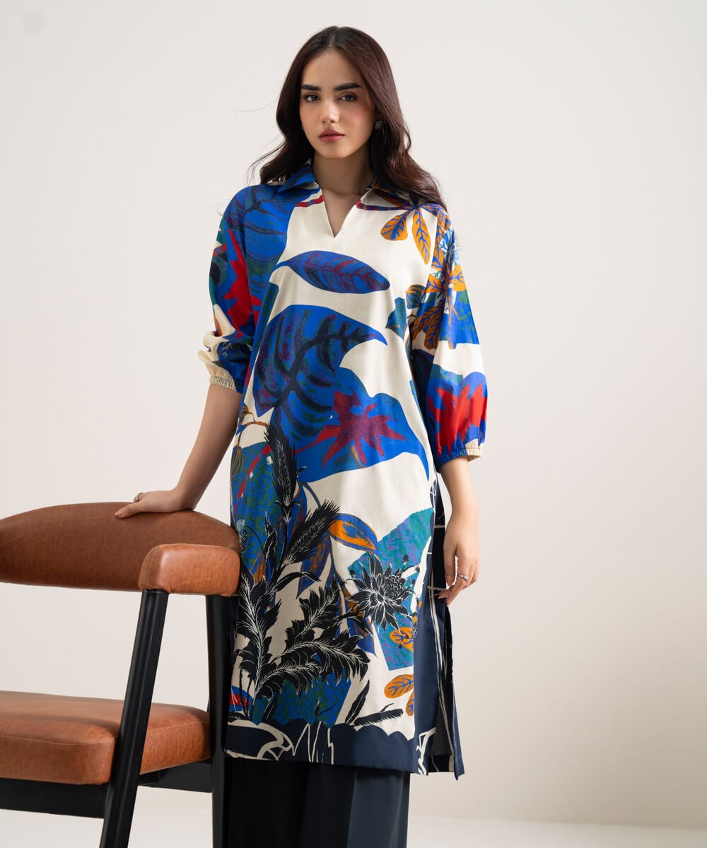 Women's Unstitched Lawn Printed Multi  2 Piece Suit
