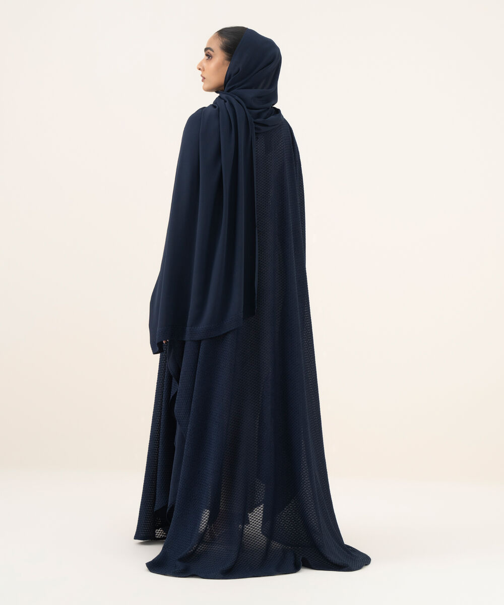 Women's blue kaftan Abaya set