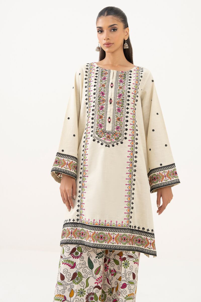 Embroidered Light Khaddar Shirt