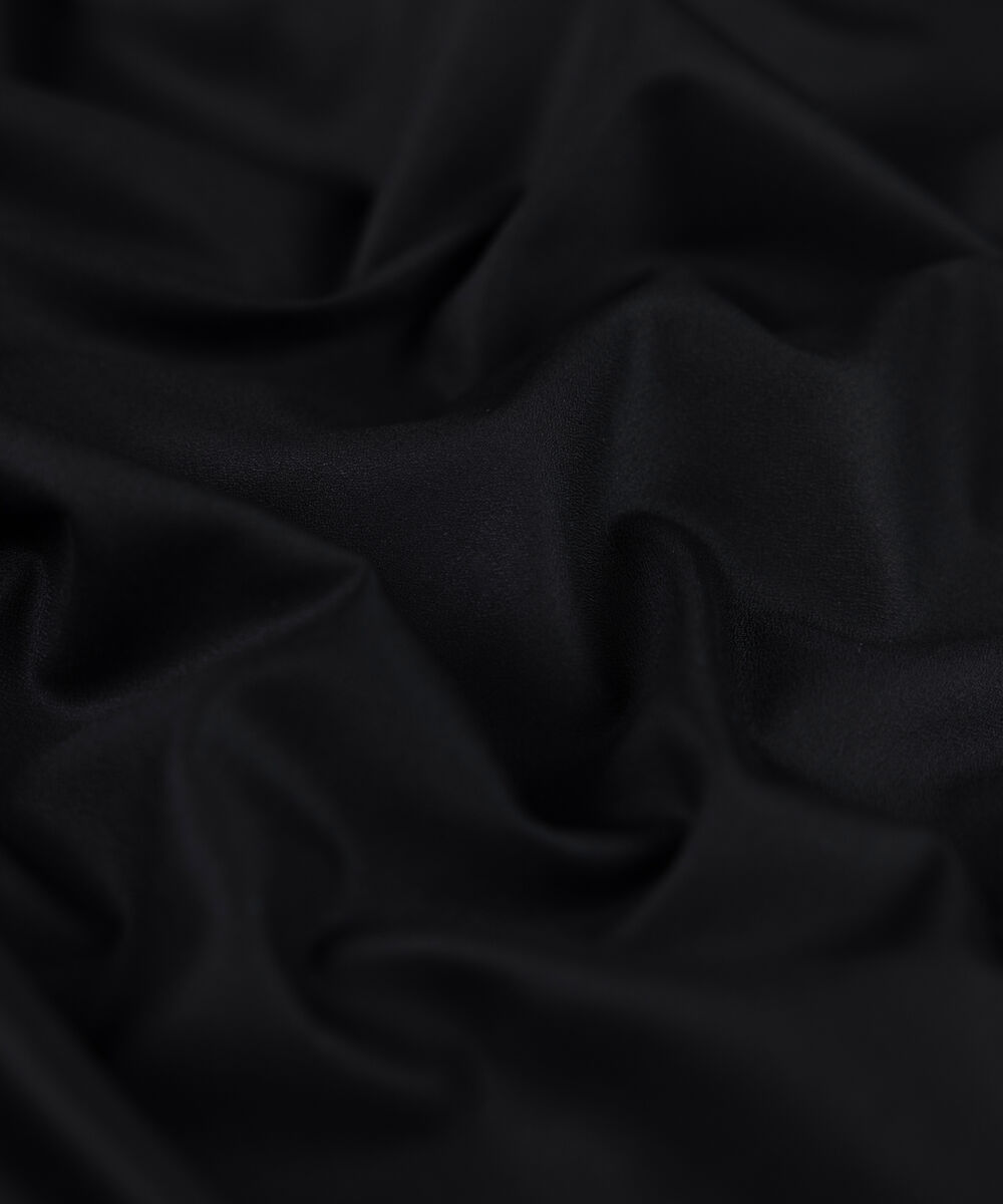 Men's Unstitched black premium cotton crepe Suit