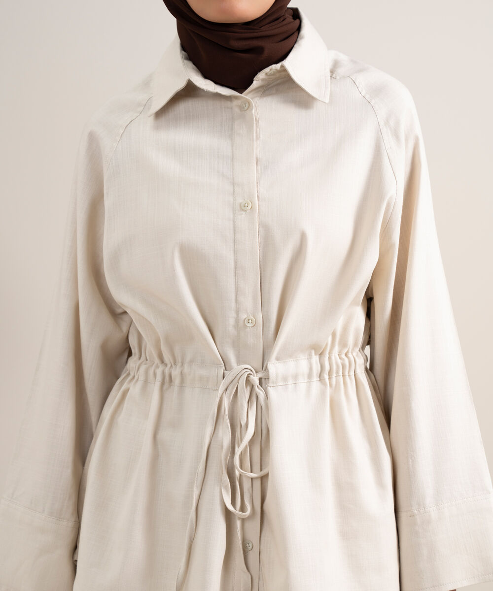 Women's Ivory Raglan Top