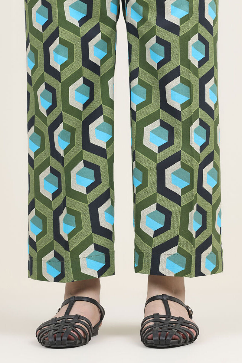 Printed Cambric Straight Pants